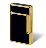 Davidoff Prestige Lighter Black Lacquer With Gold Accents